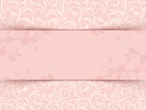Carta rosa d'annata dell'invito con il modello floreale Vettore EPS-10 Fotografia Stock Libera da Diritti Carta rosa d'annata dell'invito con il modello floreale Vettore EPS-10 Fotografia Stock Libera da Diritti