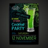 Cartaz do cocktail do disco Imagem de Stock Royalty Free Cartaz do cocktail do disco Imagem de Stock Royalty Free