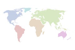 Carte colorée du monde de détail de vecteur illustration de vecteur Carte colorée du monde de détail de vecteur illustration de vecteur