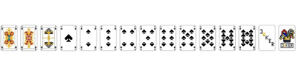 Carte da gioco - ARTE del PIXEL delle vanghe del pixel royalty illustrazione gratis Carte da gioco - ARTE del PIXEL delle vanghe del pixel royalty illustrazione gratis