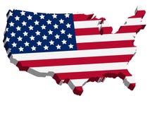carte de 3D Etats-Unis avec l'indicateur des USA