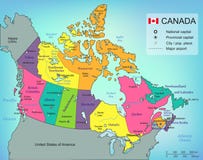 Carte de Canada avec des provinces Tous les territoires sont sélectionnables Vecteur illustration stock Carte de Canada avec des provinces Tous les territoires sont sélectionnables Vecteur illustration stock
