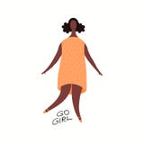Carte de danse heureuse de femme illustration de vecteur Carte de danse heureuse de femme illustration de vecteur