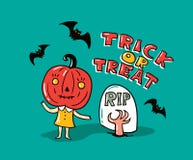 Carte de Halloween avec le lettrage élégant - et le x27 ; Tour ou bande de roulement et x27 ; Images stock Carte de Halloween avec le lettrage élégant - et le x27 ; Tour ou bande de roulement et x27 ; Images stock