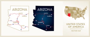 Carte de l'Arizona illustration stock Carte de l'Arizona illustration stock
