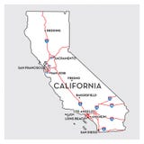 Carte de la Californie illustration stock Carte de la Californie illustration stock