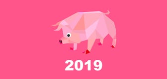 Carte de la nouvelle année 2019 illustration de vecteur Carte de la nouvelle année 2019 illustration de vecteur