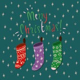 Carte de Noël de vecteur illustration stock Carte de Noël de vecteur illustration stock