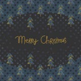 Carte de voeux de Noël avec des sapins illustration libre de droits Carte de voeux de Noël avec des sapins illustration libre de droits