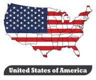 Carte des Etats-Unis d'Amérique et Drapeau-vecteur des Etats-Unis d'Amérique illustration stock Carte des Etats-Unis d'Amérique et Drapeau-vecteur des Etats-Unis d'Amérique illustration stock