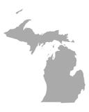 Carte du Michigan illustration stock Carte du Michigan illustration stock