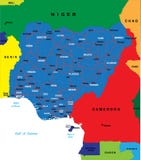 Carte du Nigéria illustration libre de droits Carte du Nigéria illustration libre de droits