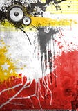 Cartel de la música de la pintada de Grunge ilustración del vector Cartel de la música de la pintada de Grunge ilustración del vector
