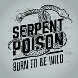 Cartel Gotico Con La Serpiente De La Vibora Tatuaje Del Vintage O