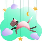 Cartel-gato métrico para el sitio del bebé, tarjetas de felicitación, niños y camisetas y desgaste, ejemplo del bebé del cuarto d libre illustration Cartel-gato métrico para el sitio del bebé, tarjetas de felicitación, niños y camisetas y desgaste, ejemplo del bebé del cuarto d libre illustration