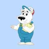 Cartero del oso blanco stock de ilustración Cartero del oso blanco stock de ilustración
