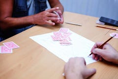 Cartes de jeu de personnes images stock Cartes de jeu de personnes images stock