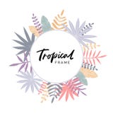 Cartolina d'auguri con la struttura tropicale royalty illustrazione gratis Cartolina d'auguri con la struttura tropicale royalty illustrazione gratis