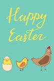 Cartolina d'auguri disegnata a mano di Pasqua royalty illustrazione gratis Cartolina d'auguri disegnata a mano di Pasqua royalty illustrazione gratis