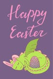 Cartolina d'auguri disegnata a mano di Pasqua illustrazione vettoriale Cartolina d'auguri disegnata a mano di Pasqua illustrazione vettoriale