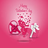 Cartolina d'auguri felice rosa di giorno del ` s del biglietto di S. Valentino Immagini Stock Libere da Diritti Cartolina d'auguri felice rosa di giorno del ` s del biglietto di S. Valentino Immagini Stock Libere da Diritti