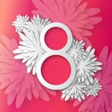 Cartolina d'auguri floreale rosa variopinta astratta - il giorno delle donne felici internazionali - 8 marzo festa Fotografia Stock Cartolina d'auguri floreale rosa variopinta astratta - il giorno delle donne felici internazionali - 8 marzo festa Fotografia Stock