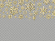 Cartolina di Natale con i fiocchi di neve dell'oro Elementi per il modello di progettazione di festa del nuovo anno ENV 10 illustrazione di stock Cartolina di Natale con i fiocchi di neve dell'oro Elementi per il modello di progettazione di festa del nuovo anno ENV 10 illustrazione di stock