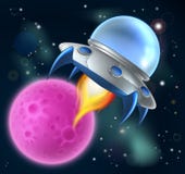 Cartoon Alien Space Ship Flying Saucer vector illustration Cartoon Alien Space Ship Flying Saucer vector illustration