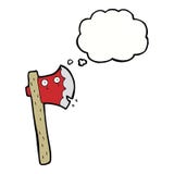 Cartoon Axe With Thought Bubble Stock Photo