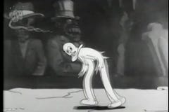 Cartoon of break dancing ghost