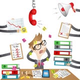 Cartoon Character: Stressed Out Businessman Royalty Free Stock Image Cartoon Character: Stressed Out Businessman Royalty Free Stock Image