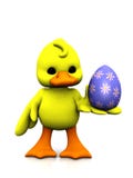 Cartoon Chicken With Easter Egg Royalty Free Stock Photography
