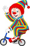 Cartoon clown riding bicycle Stock Image Cartoon clown riding bicycle Stock Image