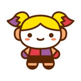 Superhero. Kid Girl In Fantasy Comic Costume Stock Vector