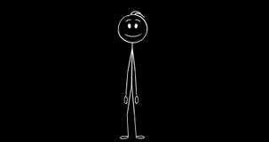 Cartoon 2D Stick Character Animation of Man Pointing on Something. Alpha Mask Included. Stock Footage - Video of showing, marketing: 159833062 Cartoon 2D Stick Character Animation of Man Pointing on Something. Alpha Mask Included. Stock Footage - Video of showing, marketing: 159833062