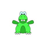 Cartoon dinosaur toy colored icon. Signs and symbols can be used for web, logo, mobile app, UI, UX stock illustration Cartoon dinosaur toy colored icon. Signs and symbols can be used for web, logo, mobile app, UI, UX stock illustration