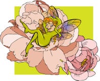 Wood Elf Fairy Tale Cartoon Character Stock Illustration - Illustration