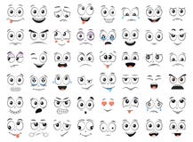 Free Cartoon Faces Set. Angry, Laughing, Smiling, Crying, Scared And Other Expressions. Vector Stock Photo - 169659640