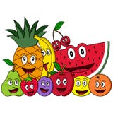 Cartoon Fruit Composition