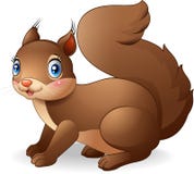 Cartoon funny squirrel isolated on white background royalty free illustration Cartoon funny squirrel isolated on white background royalty free illustration