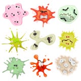 Cartoon Germs, Virus And Microbes Stock Image Cartoon Germs, Virus And Microbes Stock Image