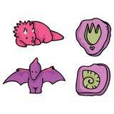 Download A Vector Cute Cartoon Pink Dinosaur Isolated Stock Vector - Illustration of design, dinosaur ...