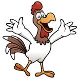 Cartoon happy chicken