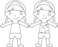Cartoon kids jumping. Vector clip art illustration with simple gradients. Each on a separate layer. - Images vectorielles vector illustration Cartoon kids jumping. Vector clip art illustration with simple gradients. Each on a separate layer. - Images vectorielles vector illustration