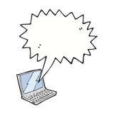 Cartoon Laptop Computer With Speech Bubble Royalty Free Stock Photos Cartoon Laptop Computer With Speech Bubble Royalty Free Stock Photos