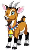 Cartoon little goat with bell stock illustration Cartoon little goat with bell stock illustration