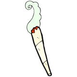 Cartoon Marijuana Cigarette Stock Image