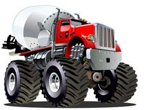 Cartoon Mixer Monster Truck Royalty Free Stock Images Cartoon Mixer Monster Truck Royalty Free Stock Images
