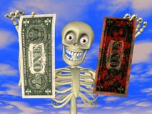 Cartoon - Money Laundering Stock Photography