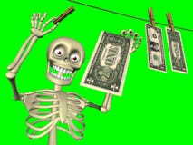 Cartoon - Money Laundering Royalty Free Stock Photography